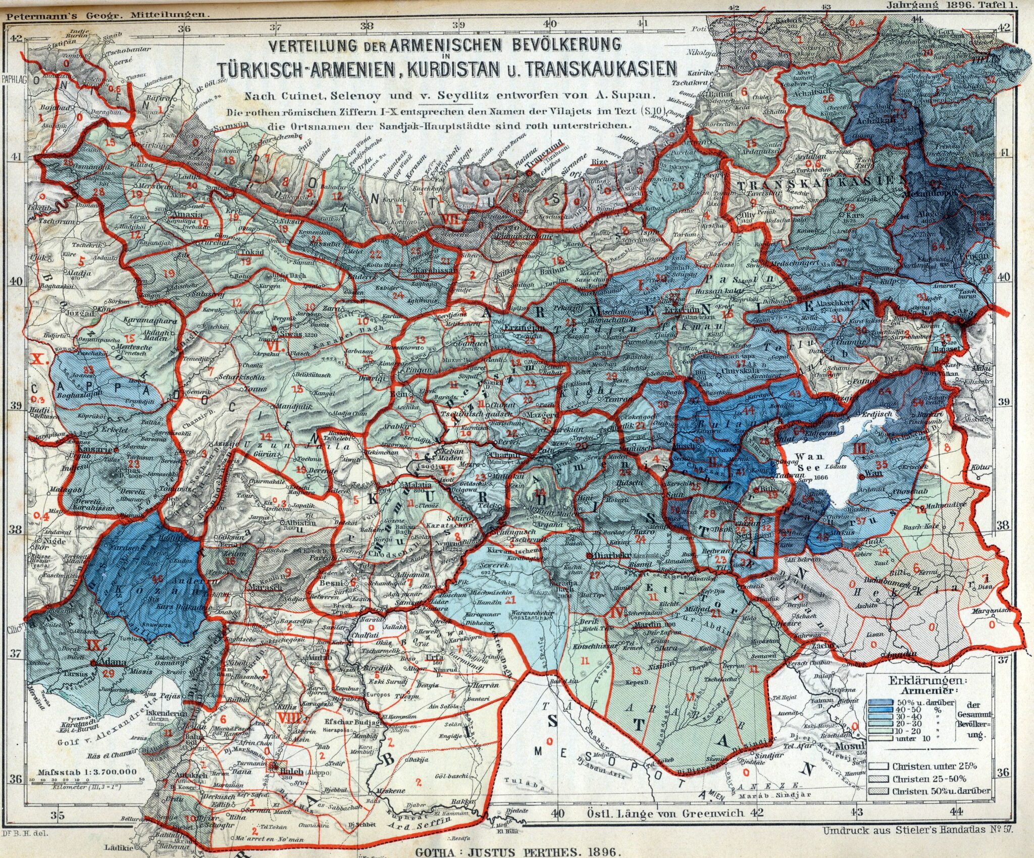 Карта армении 1915 года