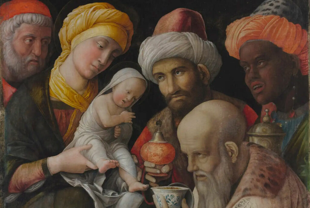 «Поклонение волхвов», Андреа Мантенья, 1500-е.  Музей Гетти, Лос-Анджелес