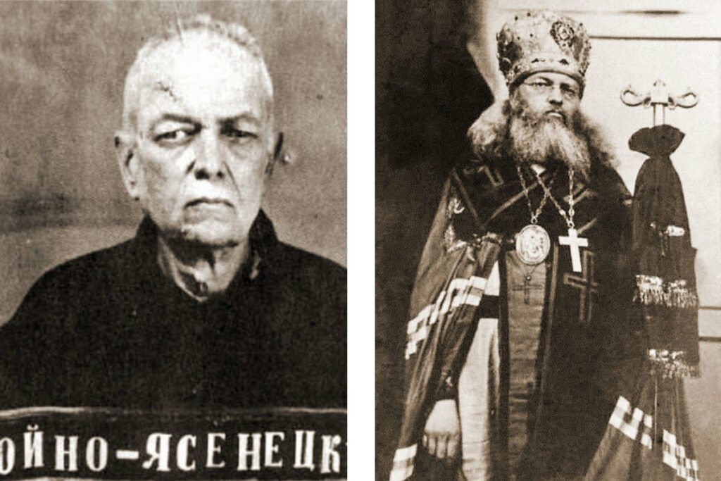 Слева – святитель Лука (В.Ф. Войно-Ясенецкий). Ташкент, тюрьма НКВД, 1939 год. Справа – епископ Лука в1923 году.