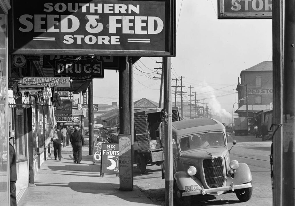 Улицы Нового Орлеана. 1935 год. Фото Уокера Эванса, хранится в Библиотеке Конгресса США